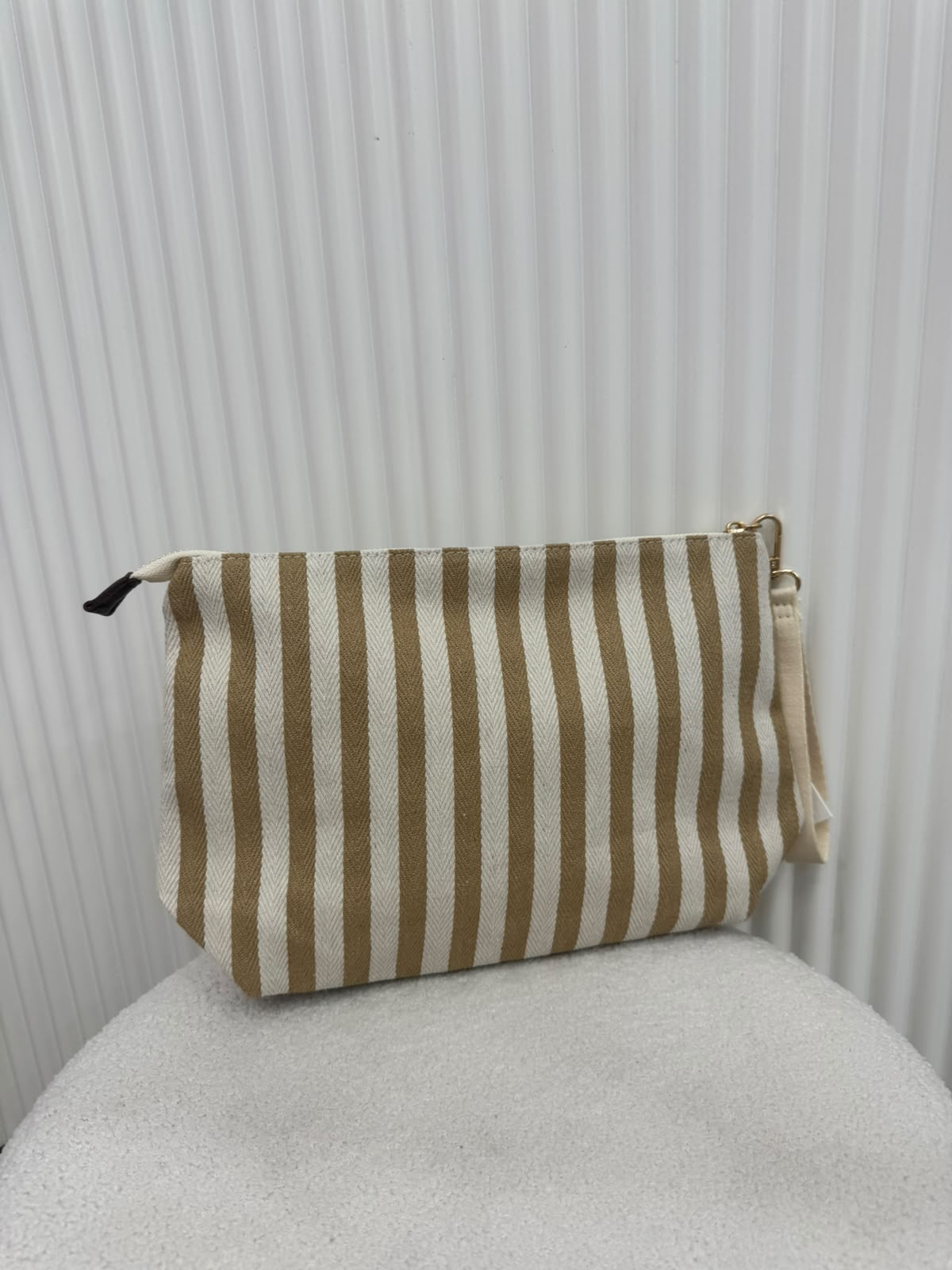 Pochette Righe Panna\Beige
