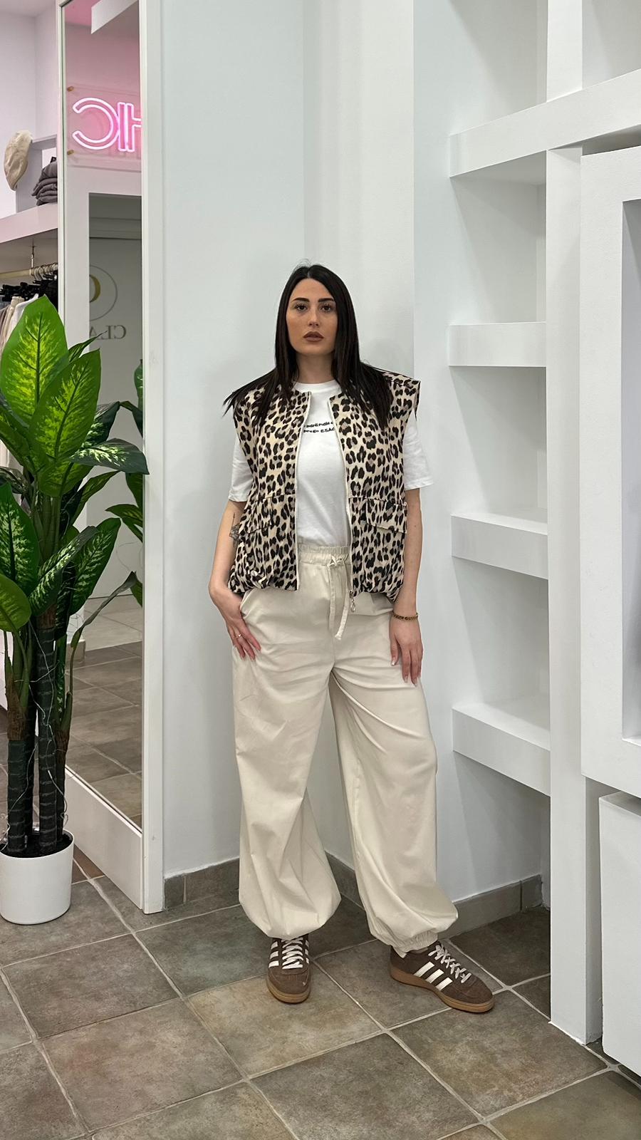 Pantalone Parachute Beige