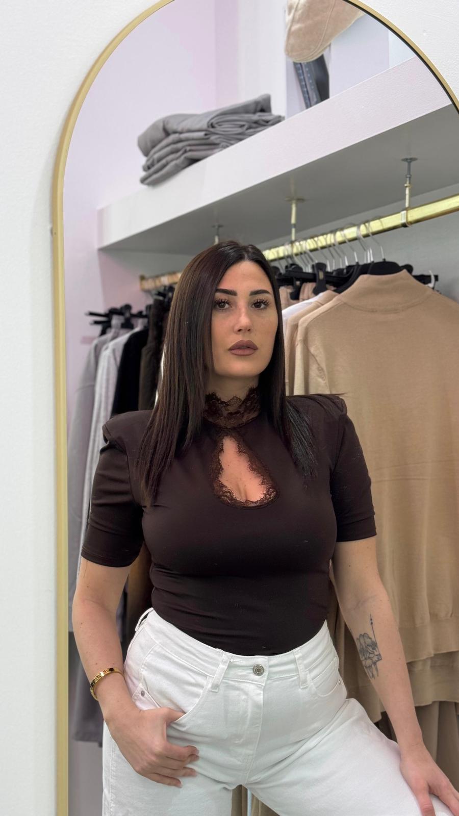 Maglia Love Marrone