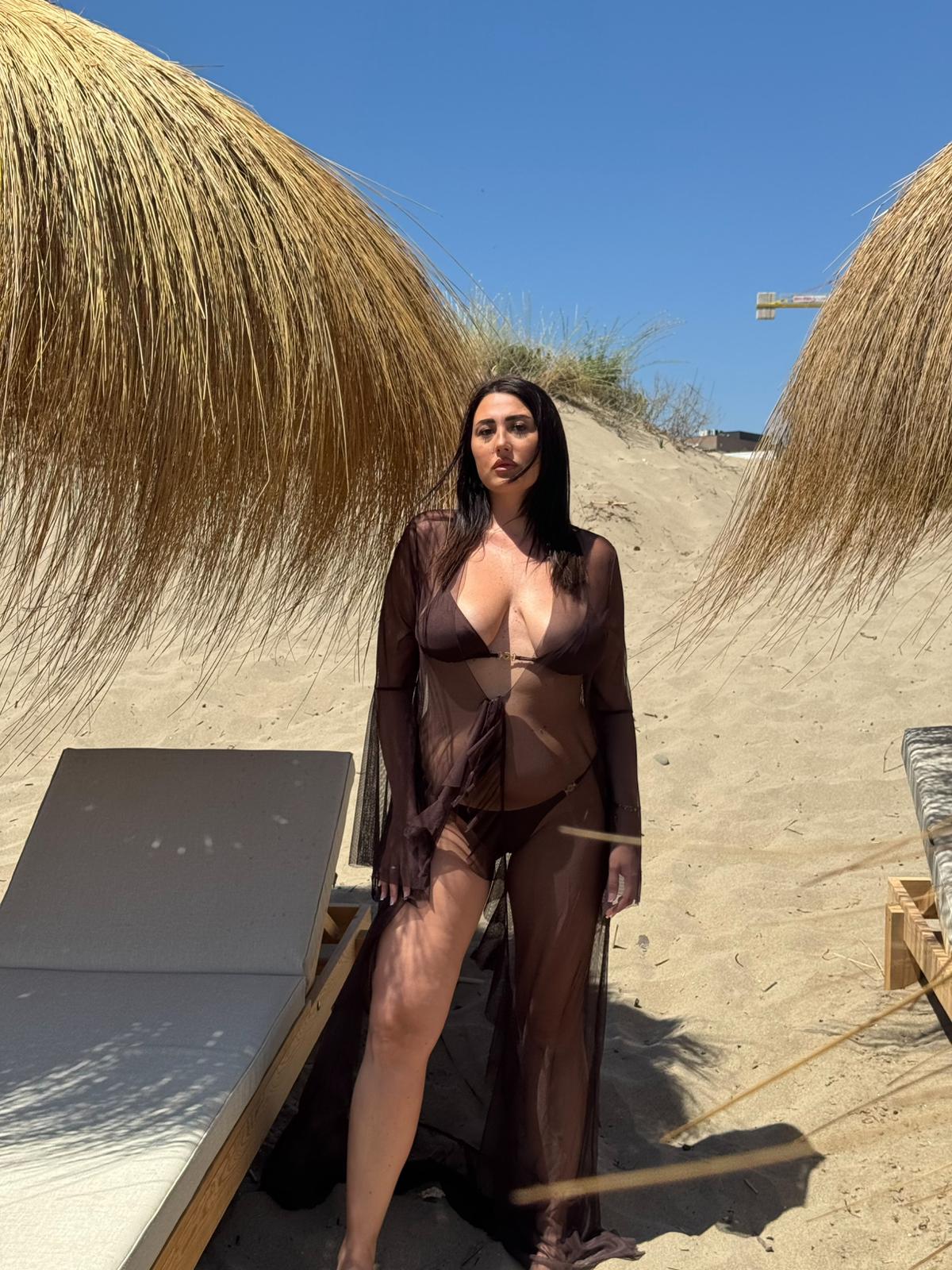 Copricostume Palapa Marrone