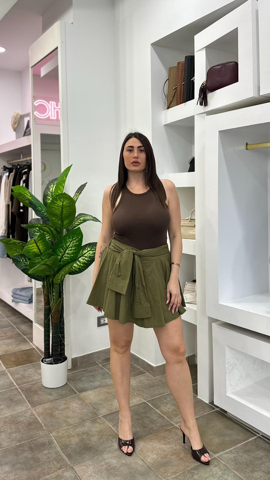 Gonna Camicia Verde