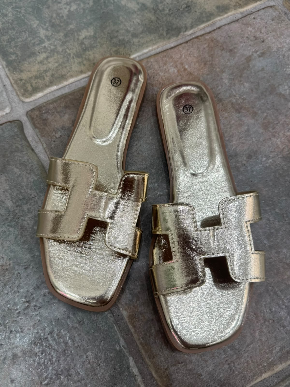 Ciabattina Mod.Hermes Gold