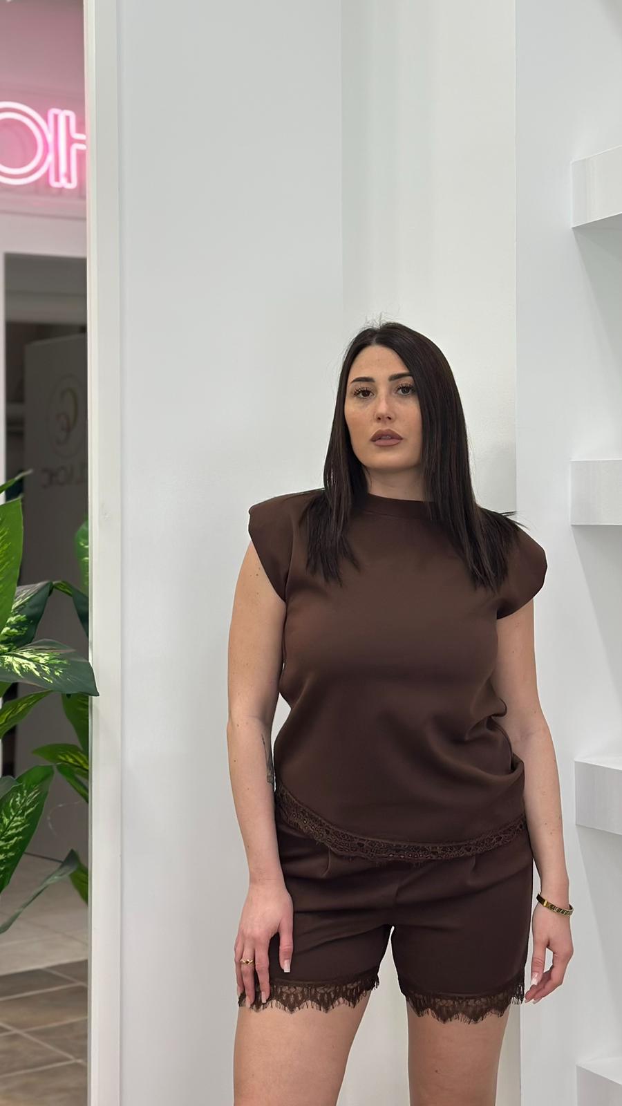 Coordinato Margot Marrone