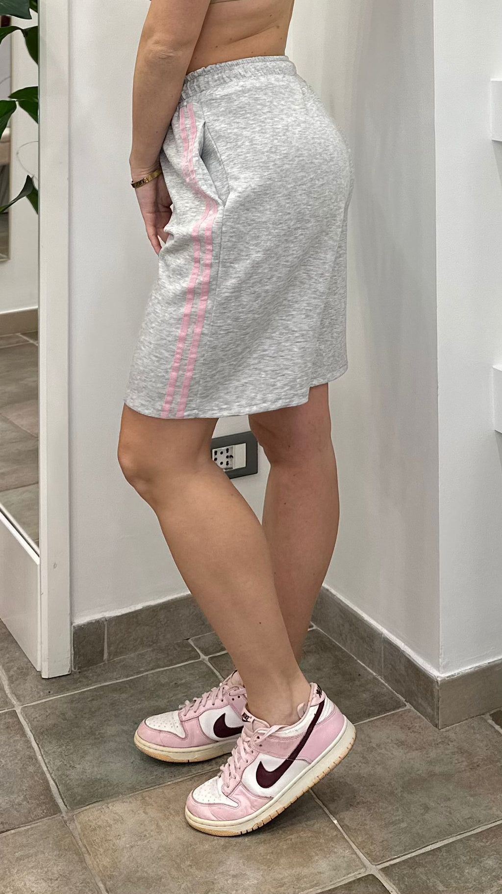 Bermuda Mod.Adidas Grigio/Rosa