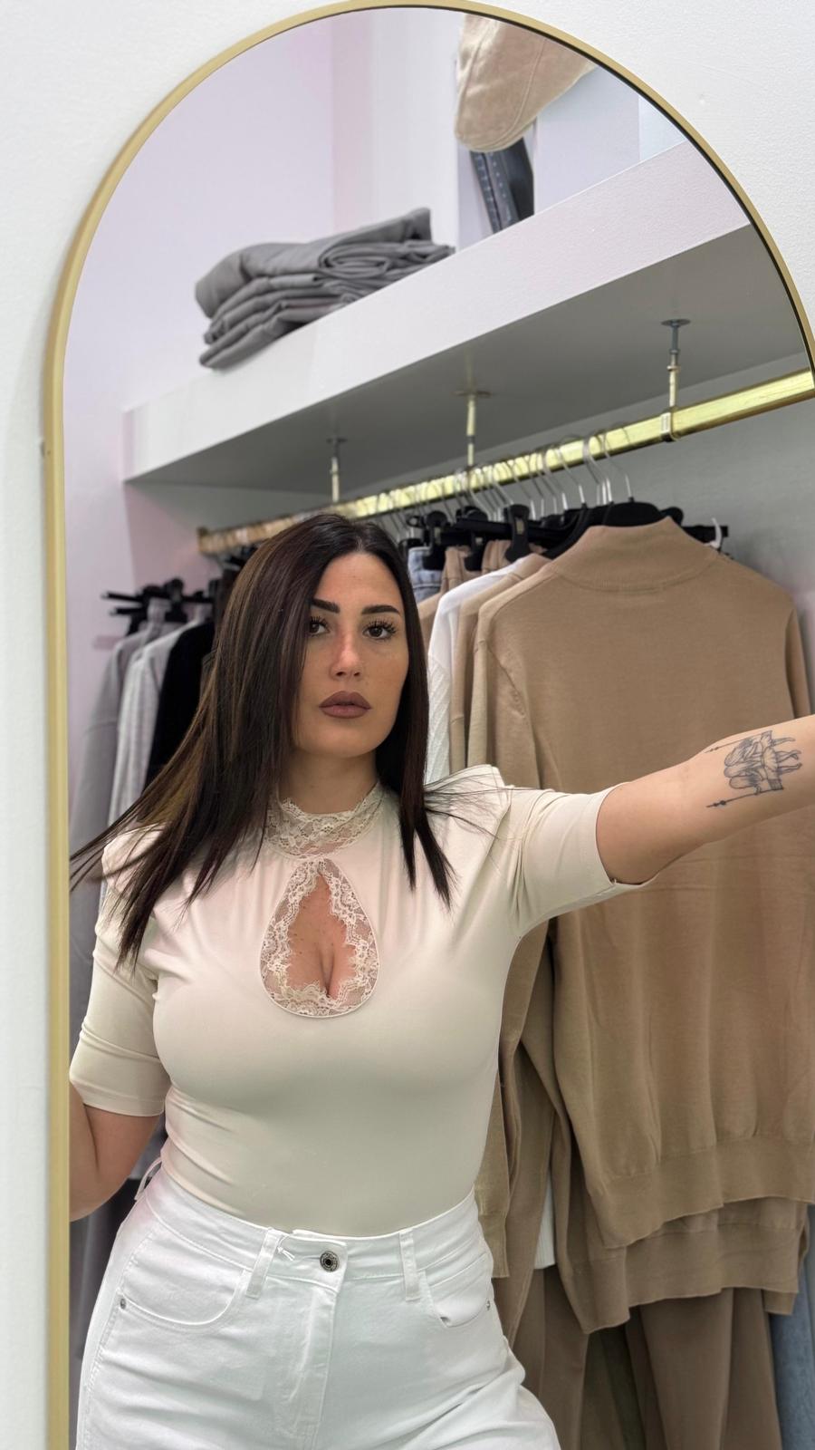 Maglia Love Beige