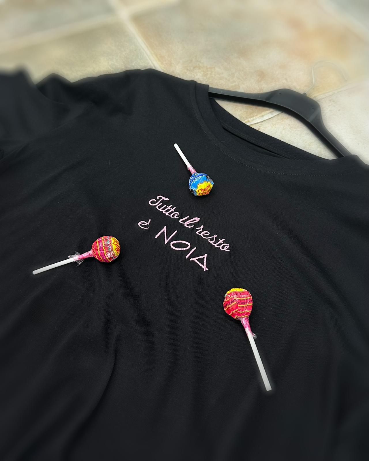 T-shirt Nera Scritta