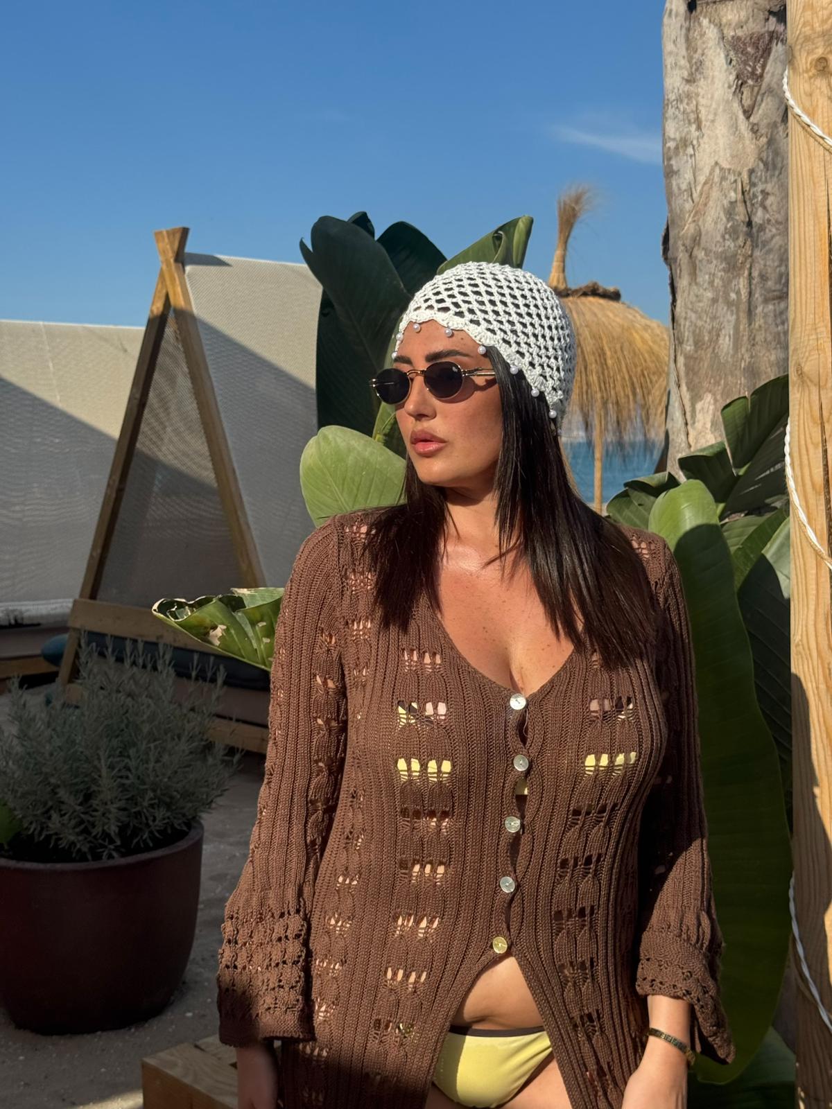 Copricostume Aruba Marrone