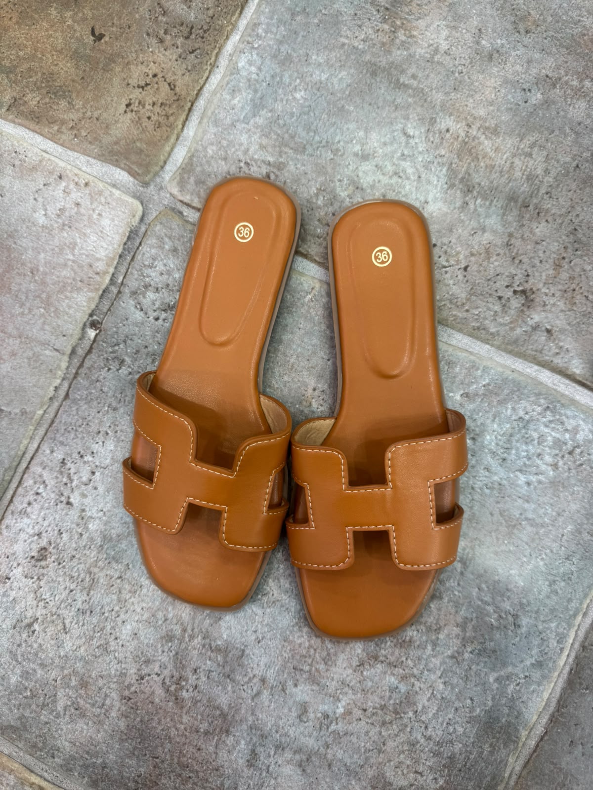 Ciabattina Mod.Hermes Cuoio